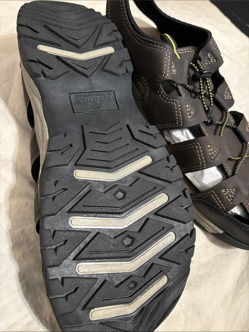 Ozark Trail Brown & Yellow Men's Outdoor Sport Sandals